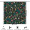 Botanical Shower Curtain Vintage Floral Pattern Nature Greenery Bathroom Decor Farmhouse Rustic Home Textile Wall Hanging