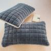 Warm Plaid Pillowcase Thickened Pillow Cover Modern Cushion Cover  Bedroom