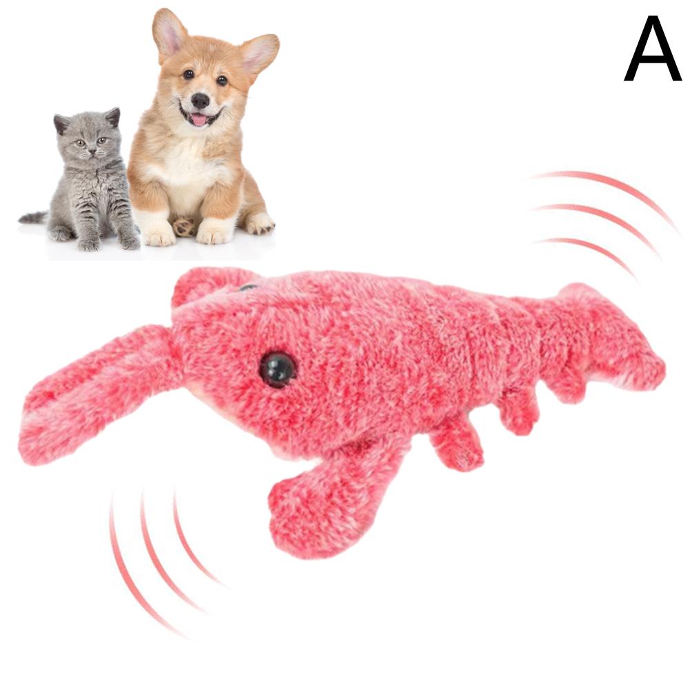 

Іграшки для котів Електричний лобстер USB Перезаряджуваний Симуляція Стрибаюча креветка Плюшевий Електрична іграшка для домашніх тварин Дражнилка для котів Собак Іграшки Виляюча креветка