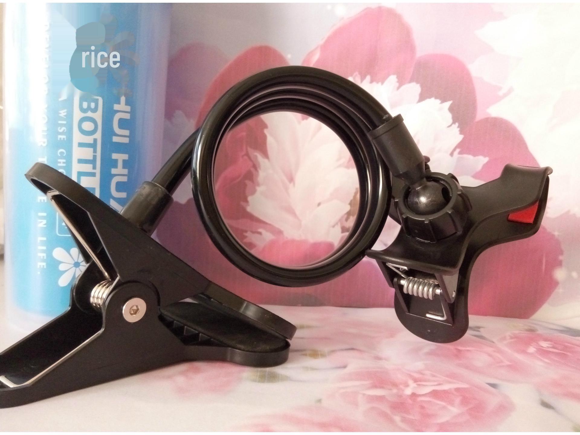 

Универсальный вращающийся держатель телефона на прикроватной тумбочке с двойным зажимом чёрный