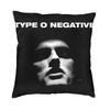 O Type Negative Square Pillow Case Home Decorative Heavy Metal Rock Band Logo Cushions Throw Pillow Sofa Doublesided Printing