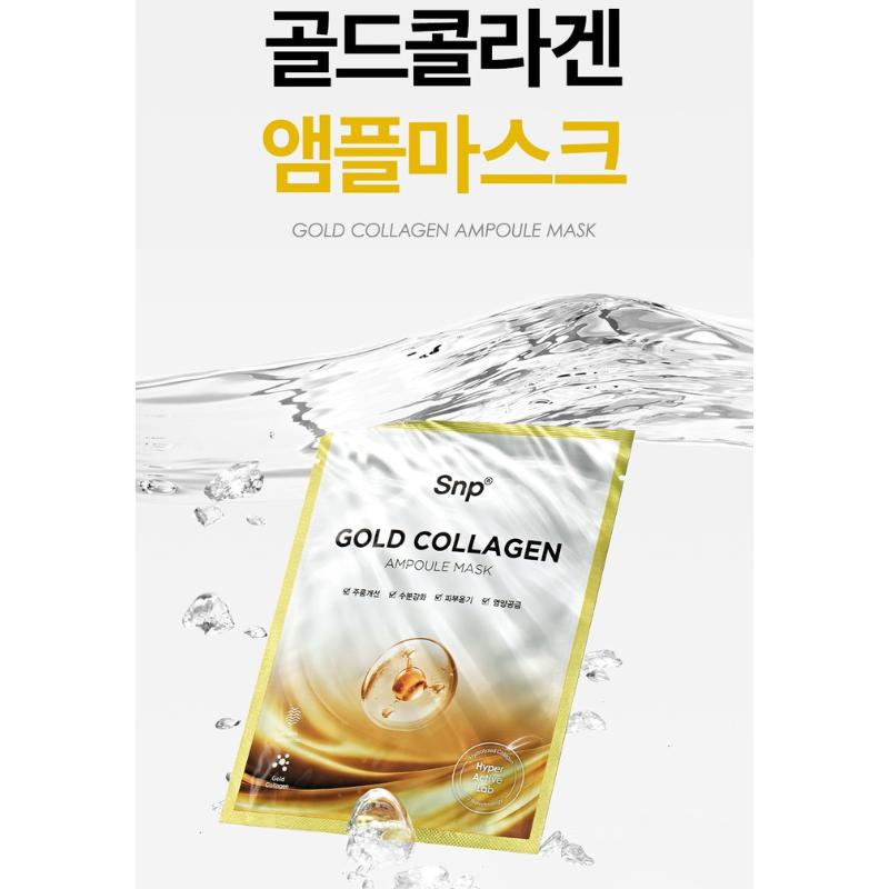 SNP Gold Collagen Ampoule Mask 20 Sheets