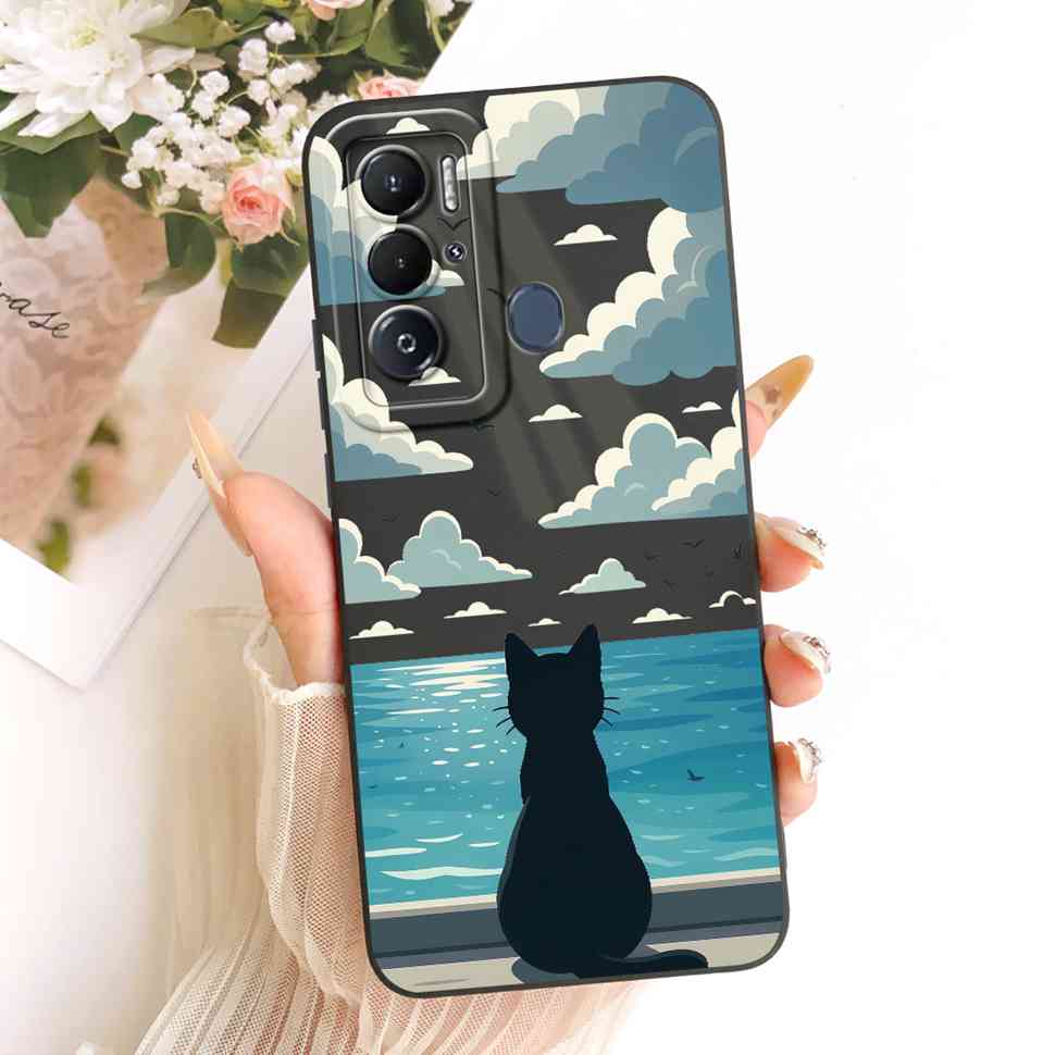 For Tecno Pova Neo Case LE6 LE6h Silicone Luxury Cute Love Rabbit Funny Back Cover For Tecno PovaNeo Phone Case Bumper