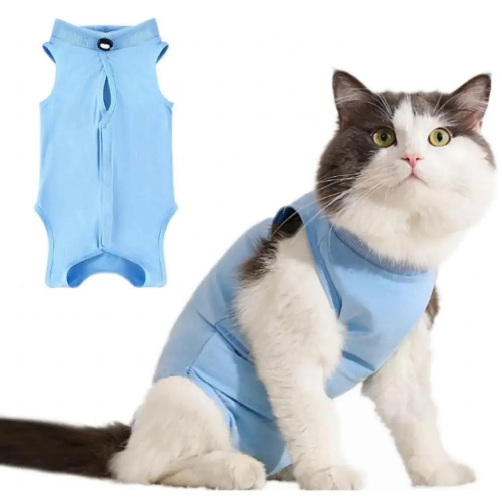 Neuer Anti-Leck-Katzenentwöhnungsanzug Overall Nach der Operation Kätzchen Genesungskleidung Kleidung Weste Katzenkastrationsanzug Für Haustier