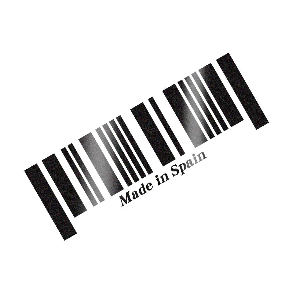 

Car Stickers Creative Reflective Made in Spain Barcode Car Stickers Auto Body Window Decals Waterproof Decoration Accessories 15cm x 5cm чёрный