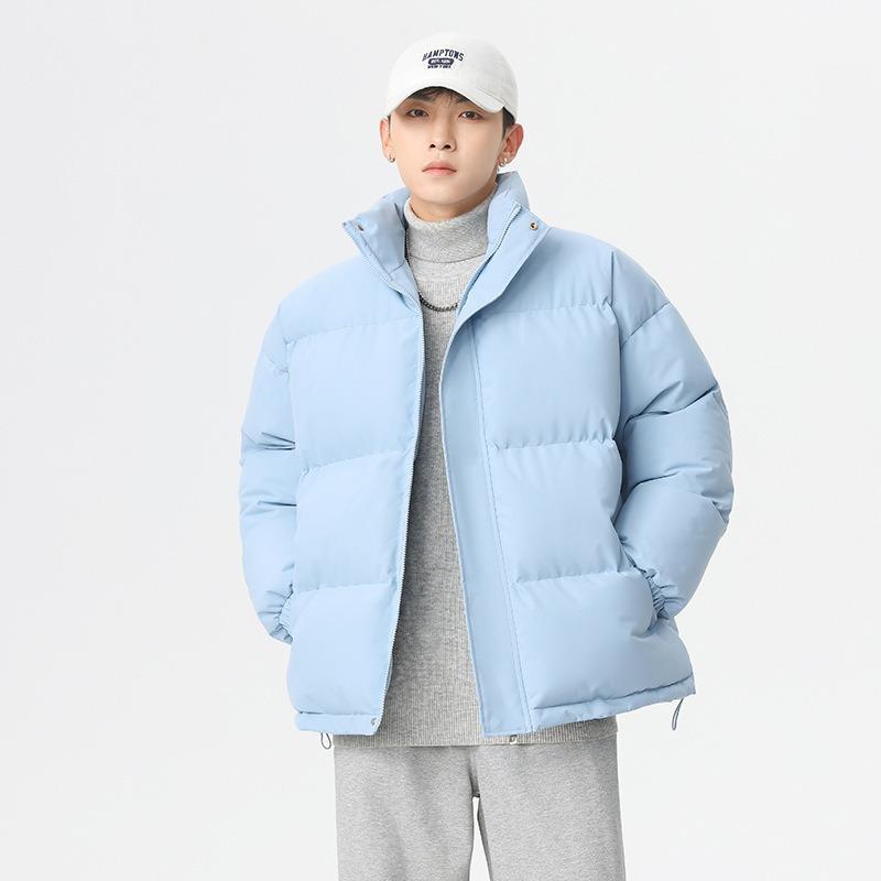 Solid Color Loose Thickened Warm Padded Coat Unisex Couple Oversized Winter Outwear