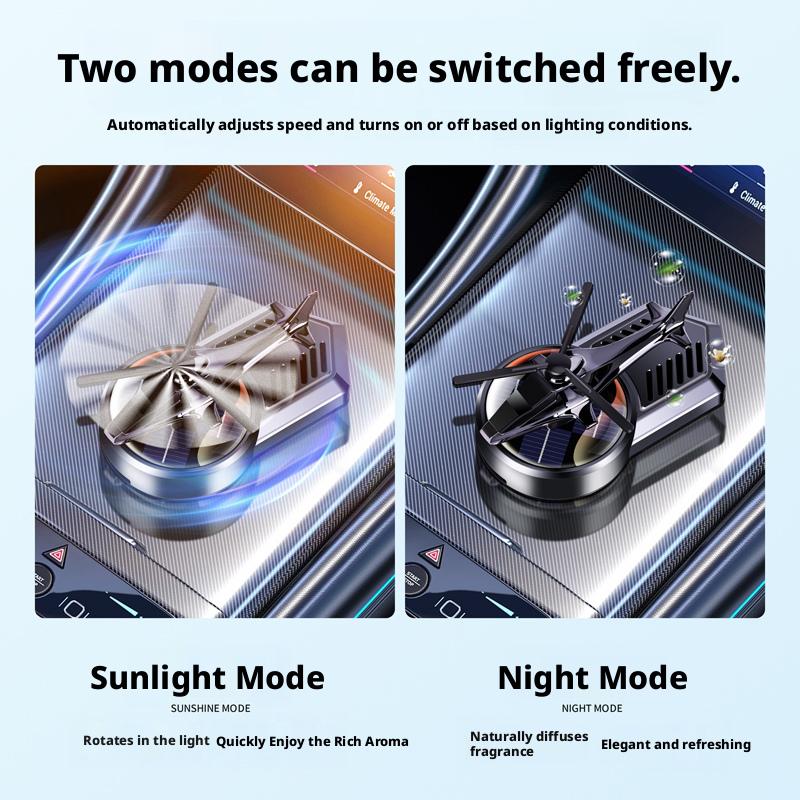 Car-mounted Aromatherapy Helicopter Car Perfume Ornaments Solar Aircraft Car Lasting Fragrance High Sense Decoration