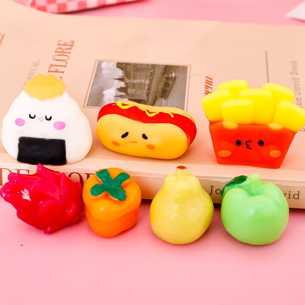 Cute Realistic Cartoon Food Squishy Toys: Slow Rebound Stress Relief Gifts for Children.
