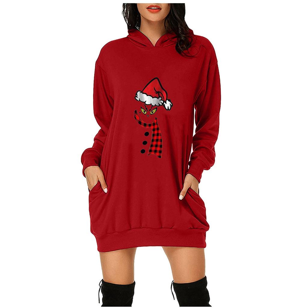 Women Casual Fashion Printed Christmas  Print Long Sleeve Sweatshirt