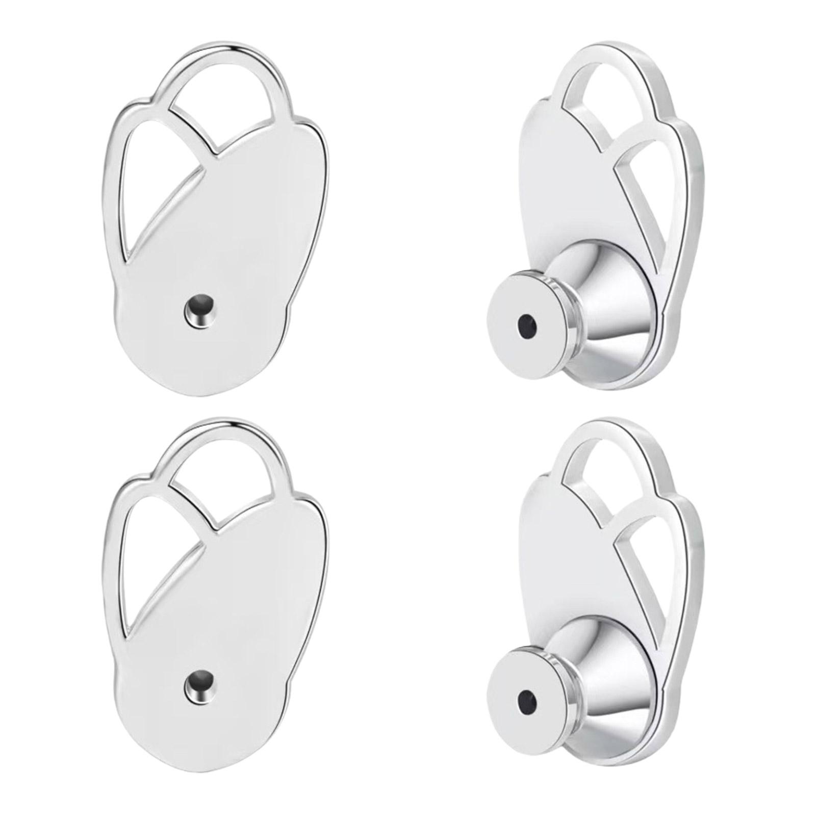 

Stylish Earring Backs With Wing Structure Comfortable Support For Delicate Earlobes білий