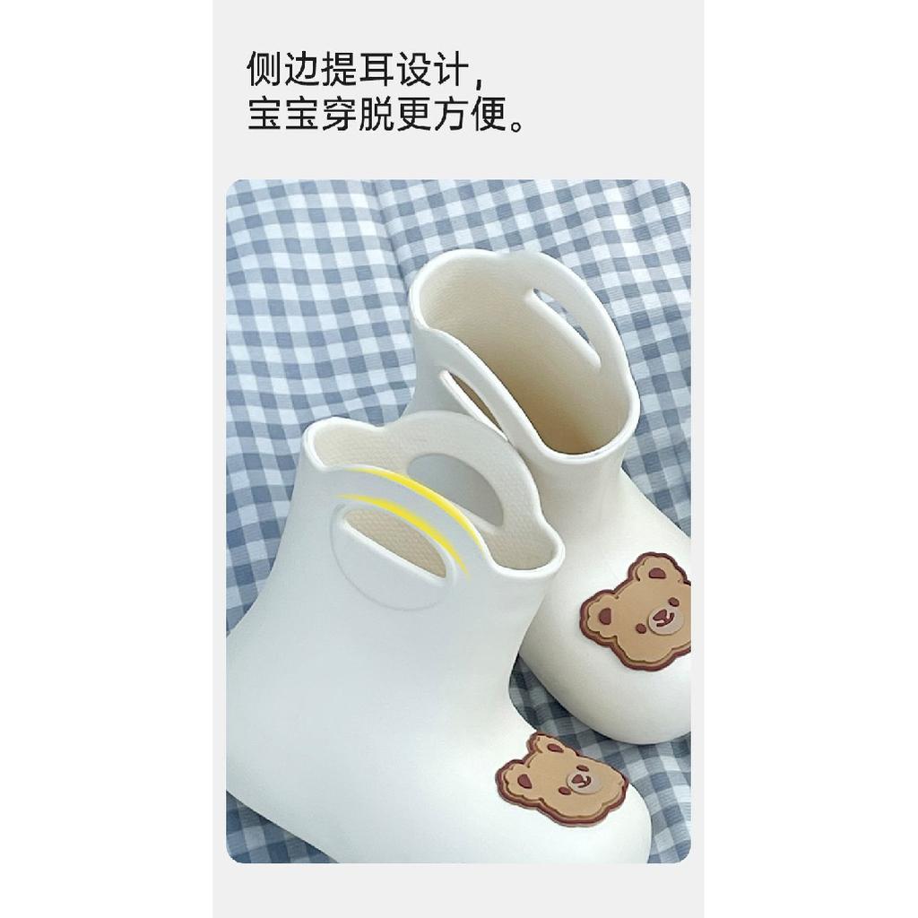 Adjustable Children's Rain Boots Boys and Girls Soft Sole Kindergarten Baby Elementary School Waterproof Non-Slip Rubber Boots