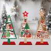 Wooden Christmas Tree Tabletop Decoration Creative Gifts Desktop Ornament for Christmas & New Year Party Atmosphere Home Decor