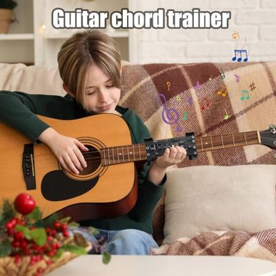 Gitarrenakkorddrücker Anfänger Spieler mit Arthritis Gitarrenakkordhelfer Trainer Tragbarer Clip-on Akustik-Elektrik-Gitarre Lernwerkzeuge