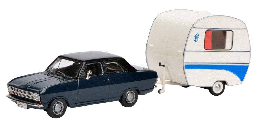 

Shuko Opel Kadett B with trailer complete product 1/43 house,