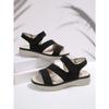 New Summer Women's Casual Wedge Heel Flat Soled Plus Size One Strap Sandals