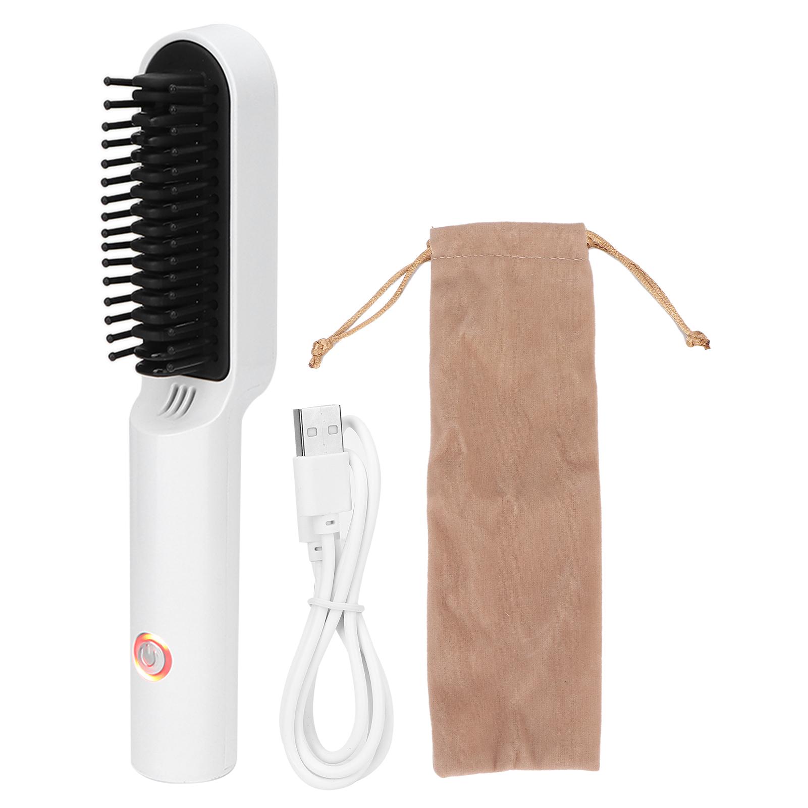 

Щетка-выпрямитель для волос, быстрый нагрев, защита от ожогов, профессиональная расческа для завивки волос для домашнего салона White