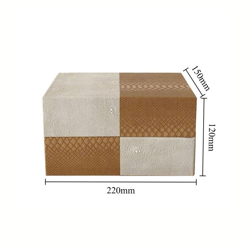 

Leather Jewelry Box New Chinese Style Jewelry Organizer Boxes Double Color Ring Bracelet Storage Box Modern Room Decoration Case