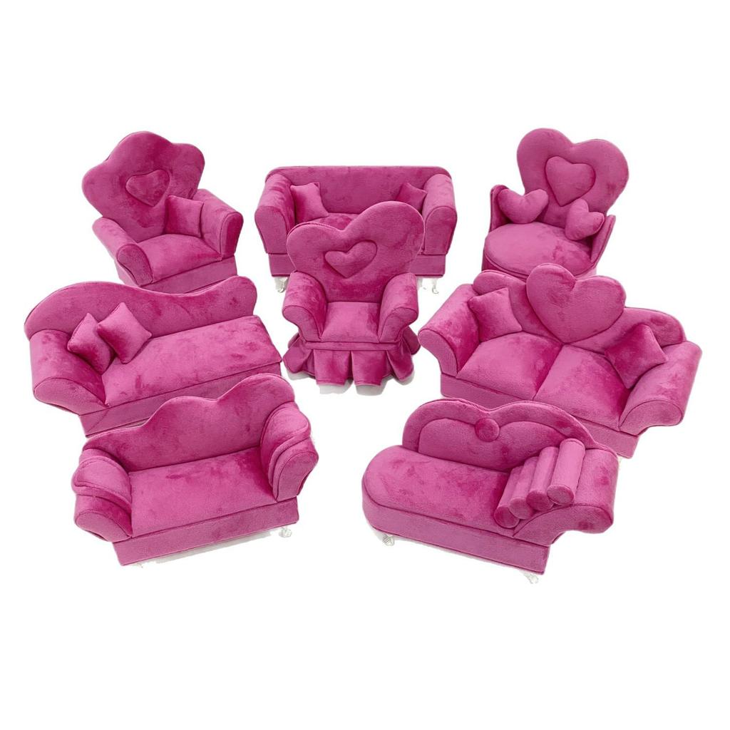 Dutch Velvet Jewelry Box: Sofa-Style Ornament & Ring Storage for 1:12 Dollhouse