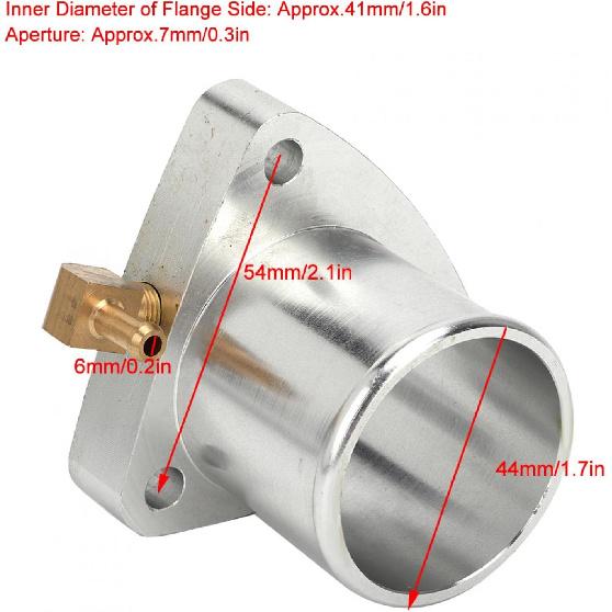 3 Bolt Turbo Adapter, Flange Adapter Kit 3 Bolt Turbo Outlet Adapter Kit Fit for Garrett Gt25 Gt28 T25 T28 Sr20det with Brass Fitting 90 Degree