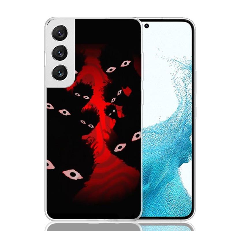 Scary Face Eyes Phone Case For Samsung Galaxy S26 Ultra S23 S24 S25 Edge S20 FE S21 S22 Plus Soft Print Shell Cover Fundas Galax