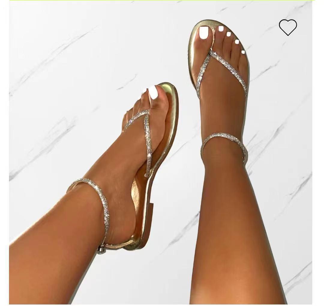 

2023 Plus Size Women’s Clip Toe Casual Flat Sandals - Summer Fashion Beach Shoes 38