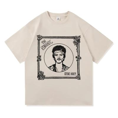Bruno Mars Das Romantische T-Shirt 2026 Neues Album Retro Herren Damen Kleidung Harajuku Hochwertige Oberteile Baumwoll-T-Shirts Vintage