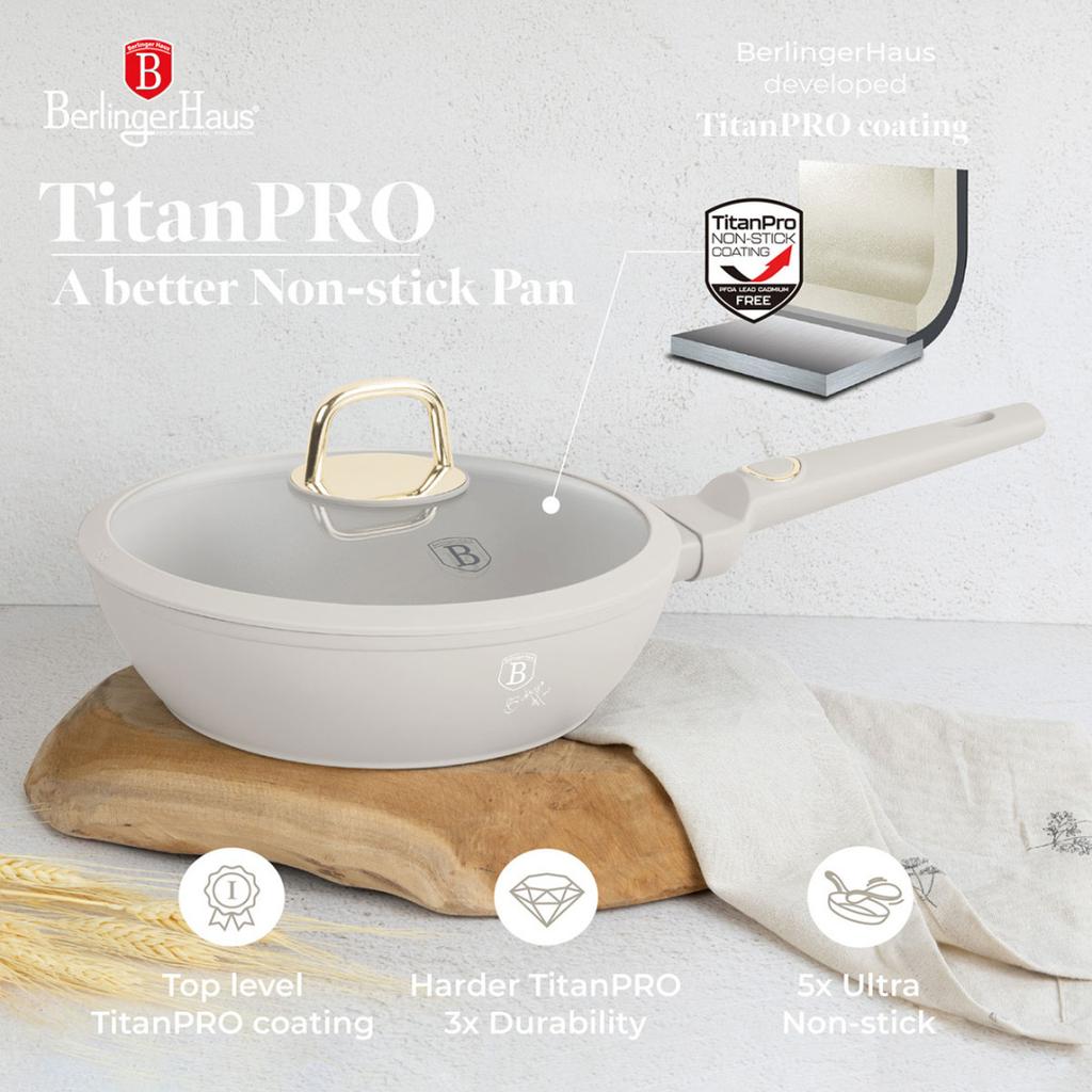 TITANIUM DEEP FRYPAN 24cm BERLINGER HAUS BH-8062 SAHARA