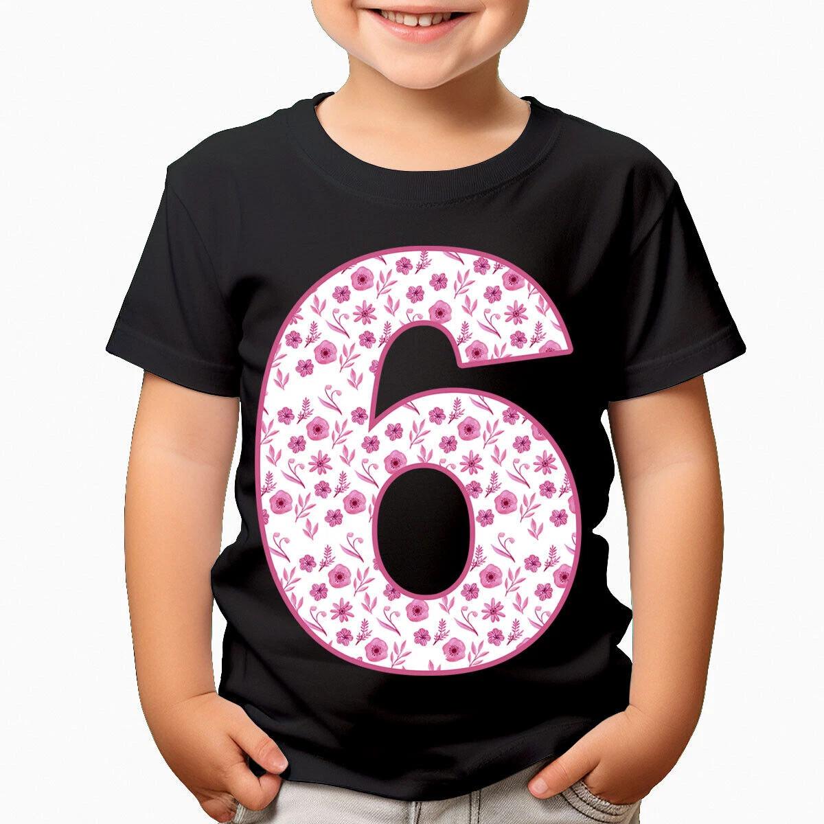 Personalised Any Age Number Liberty Birthday Gift Boys Girls Kids T-Shirts#TA-23 150