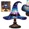 Wizard Hat Shape Light USB Powered Halloween Wizard Hat Table Light Halloween Decor Lamp for Living Room Home Bedroom Decoration