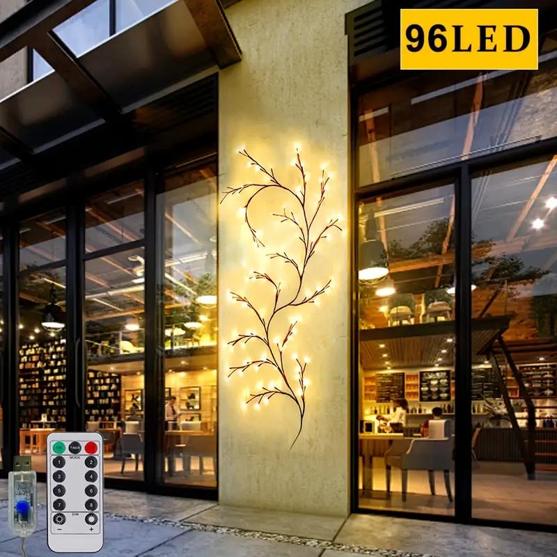 72/96LEDS USB Tree Branch Lamp 8Moeds Bendable Willow Vine Lights For Wall Home Indoor Outdoor Christmas Tree Decorative Light