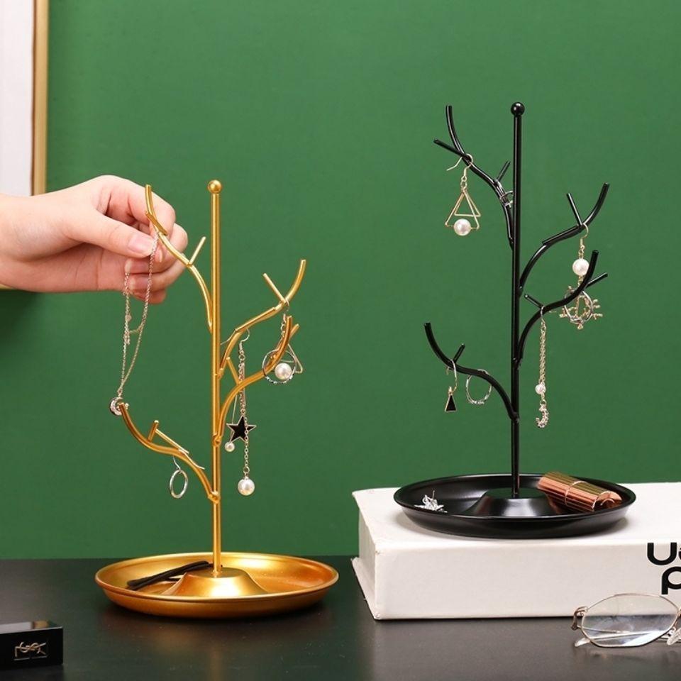 Tree Branch Jewelry Holder: Nordic Multi-Functional Key Rack & Display Stand Home Decorative Organizer for Rings, Necklaces & Accessories