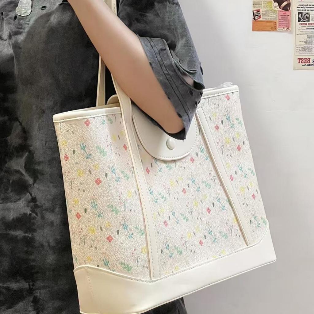 Summer small fresh floral large-capacity commuter bag new college student class shoulder handbag