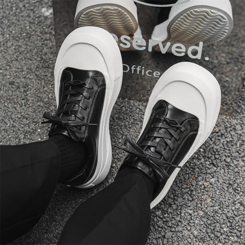Big head Derby shoes men's thick-soled heightening British style couple with the same little white shoes casual skateboard shoes 66642-F
