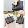 Tote Bag Lightweight A4 Large Capacity Bag Zipper Commuter Bag A0001 [ANDSHIN] Women's (Black)