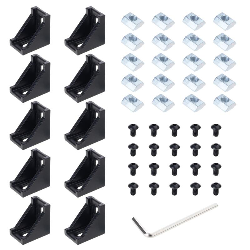 Угловые алюминиевые профили Угловые соединители Настенные кронштейны Для фрезерного устройства Робототехника Каркасы Конструкции Усиление 1