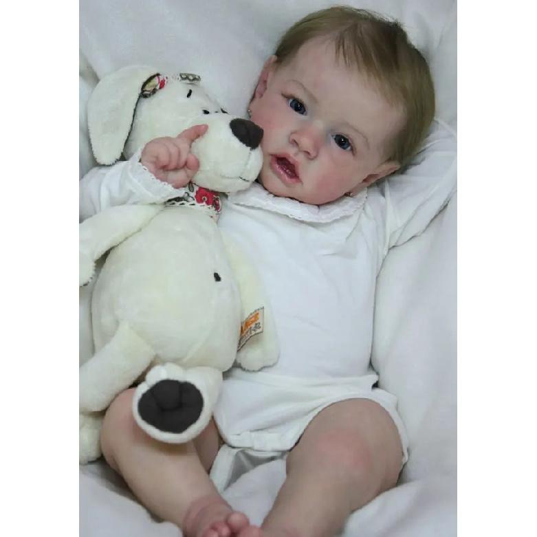 NPK Reborn Baby 22 Inches Lifelike Newborn Cute Liam Vinyl Unpainted Unfinished Parts DIY Blank Doll Kit