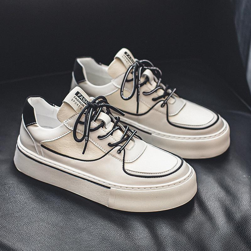 Little White Shoes Men's Spring New Products Fashion Versatile Board Shoes Business Wide Leg Pants Casual Shoes