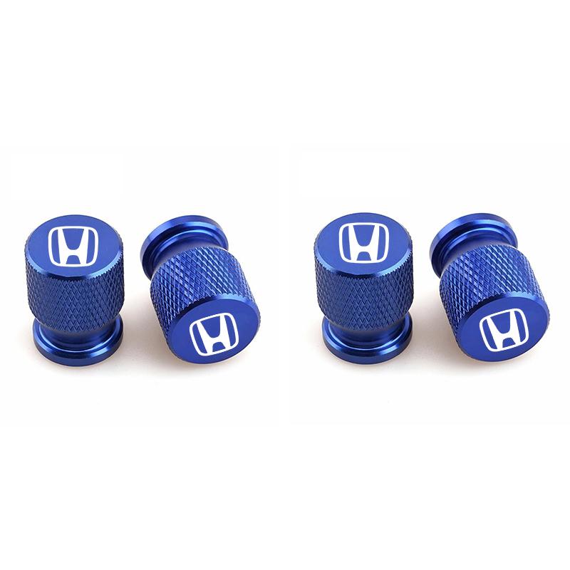 

4PCS Metal Car Tire Valve Caps Dust Tyre Stem Cover For Honda Civic Accord Fit City Vezel CRV Odyssey Pilot Jazz Prelude Insight