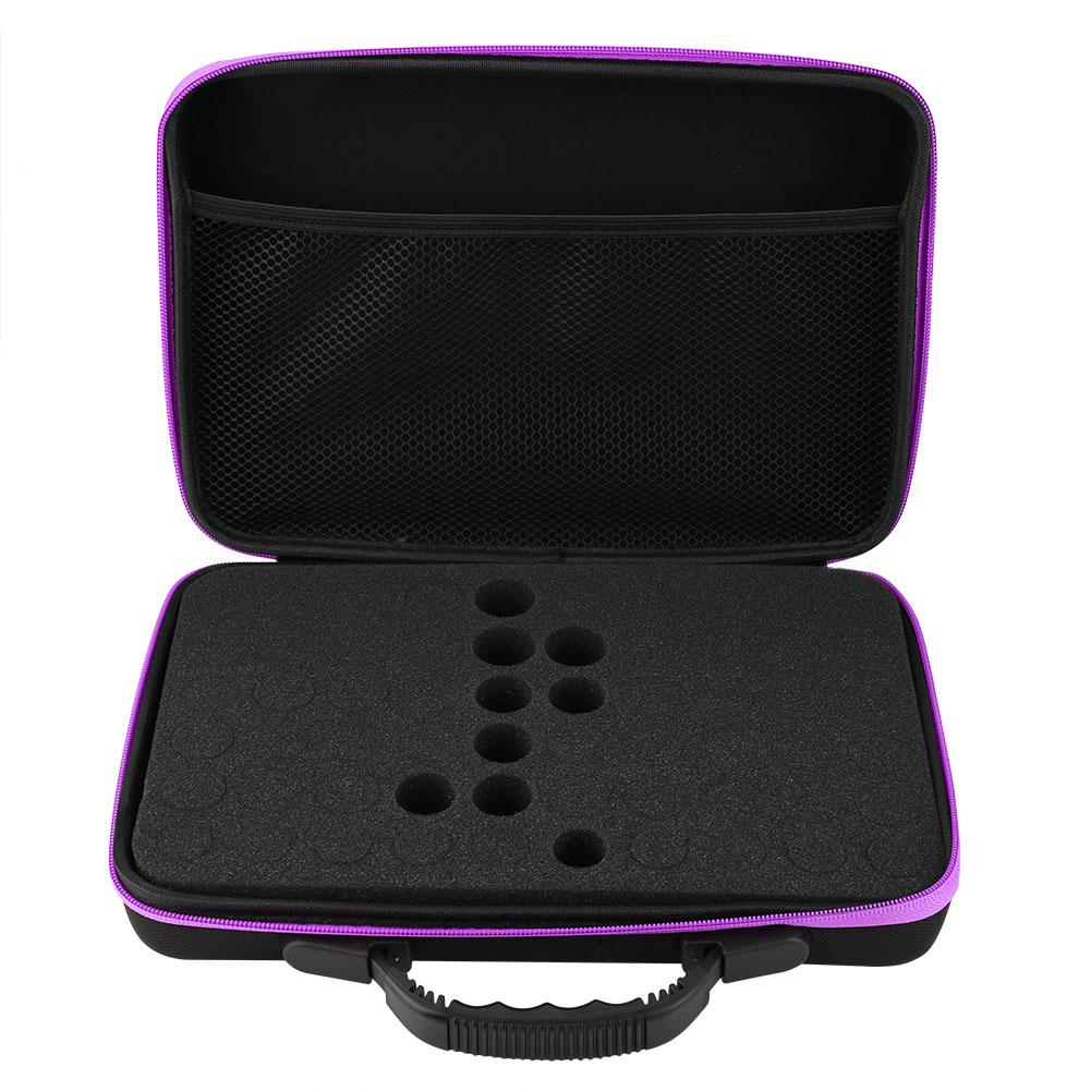 Essential Oil Carrying Case Hard Shell Case,60 Bottles Suitable For Bottles 5ml,15ml  (Purple)