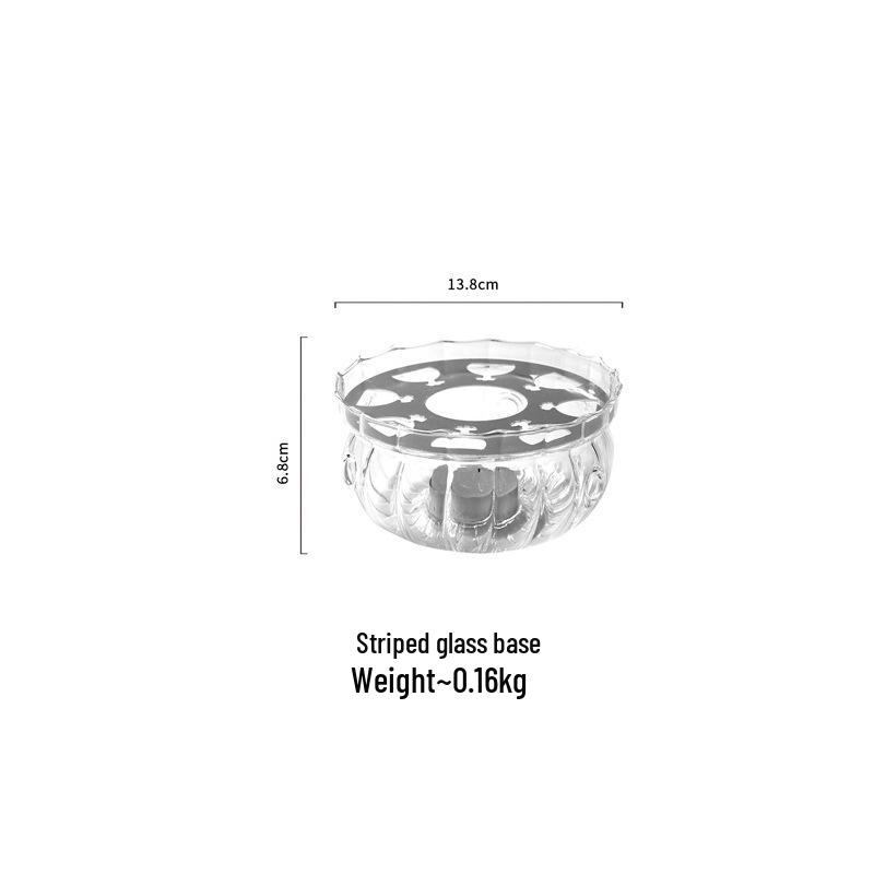 Insulated Tea Warmer Candle Base for Household, Restaurant, Hotel - Glass/Ceramic Tea Stove Accessory