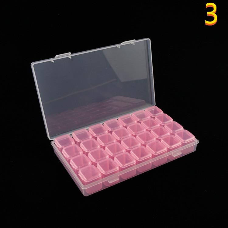 5 Color 28 Grids Diamond Embroidery Storage Box Bins Medicine Diamond Painting Accessory Boxes Case Cross Stitch Tools Organizer