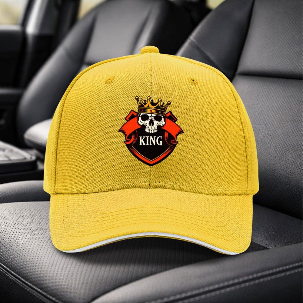 Skull Crown KING Baseball Cap Adjustable Duckbill Hat for Unisex Women Lightweight Unisex Cap with Skull Crown KING