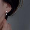 925 Silver Needle Heart Zircon Pendant Hoop Earrings For Women Cute Jewelry Light Accessories Festival Gift