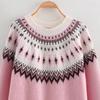 2024 Winter Women's Fashion: European and American Simple Sweet Thick Knit Pullover Sweater