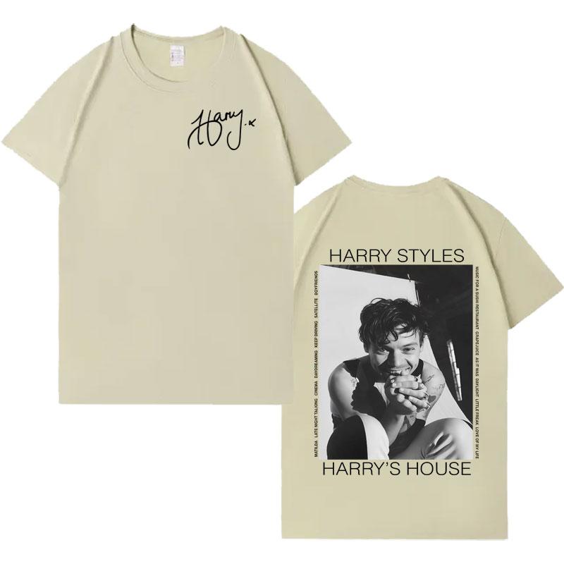 

Singer Harry Styles Harajuku Graphic 2026 Tshrits Double Sided Print Cotton T Shirt Mens Women Oversized Casual Popluar Tshirt L