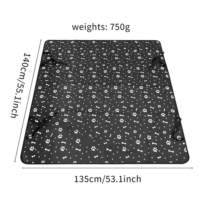 135x140cm Waterproof Dog Car Back Seat Cover Anti-Dirty Anti-Scratch Foldable Outdoor Segregation Car Mat for Pets Dogs Stuff