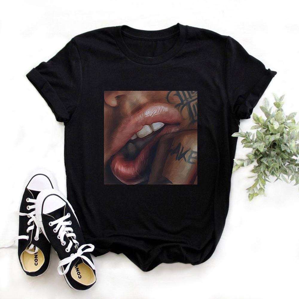 Women Black Cotton T Shirt Summer Short Sleeve Harajuku Tshirt Girl S T Shirts Black