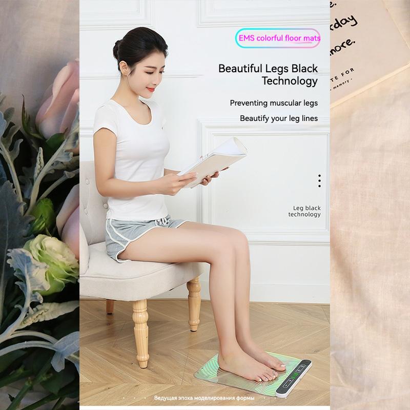 Colorful EMS Microcurrent Massage Foot Pad Smart Pulse Foot Massager Home Portable Leg Beauty Instrument