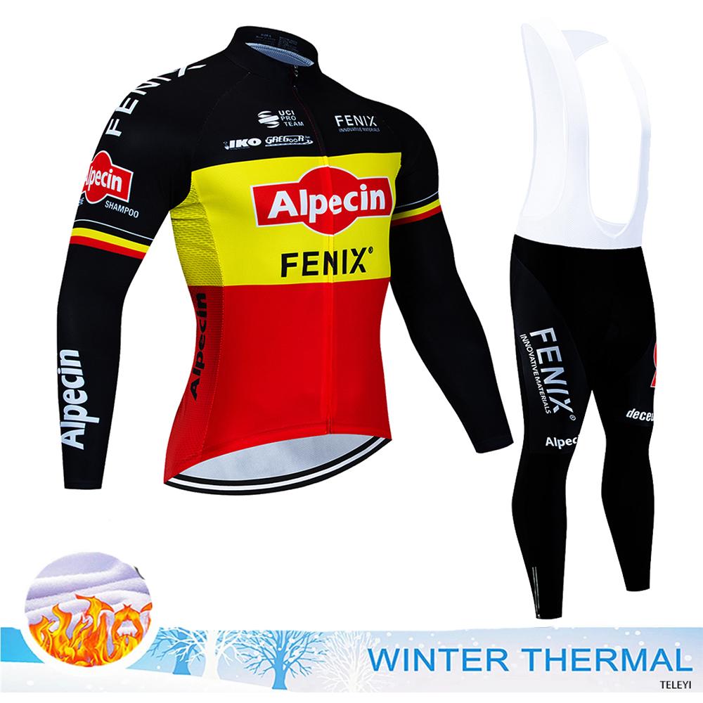 2025 Men's Cycling Outfit Set  Man Mountain Bike Jersey Clothes Winter Thermal Fleece Clothing Sportswear Bicycle Tricuta Bib