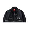 Li Ning X Kong Shan Ji Collaboration Sports Basketball Series Quilted Panel Sports Zip-Up Long Sleeve Hoodie Men Hoodies Black AWDR657-1